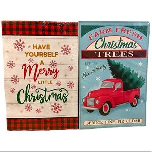 2 Packs Christmas House Christmas Print Folded 2Pc Shirt Gift Boxes NWT